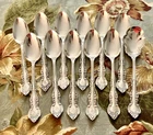 IS International Sterling Silver 1898 WARWICK Set of 11 Teaspoons 1 Sugar Spoon