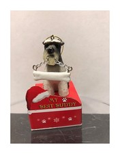 E S Pets My Best Buddy Schnauzer, Uncropped with Bone Christmas Ornament