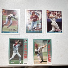 Topps Fleer 1992 Phillies Baseball Card Lot Hayes Thon Hollins Williams