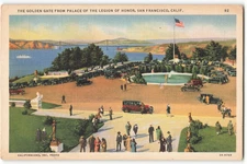 The Golden Gate From Palace Of The Legion of Honor, Calif VTG Postcard TM2.