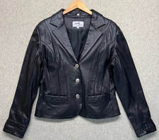VTG Scully Womens Biker Jacket Black Leather ...