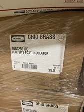 Hubbell Ohio brass 80S0250100 25KV Veri Lite Line Post Insulator 2 Pack HPS