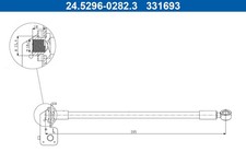BREMSSCHLAUCH FÜR HYUNDAI I30 (GD), HYUNDAI I30 KOMBI (GD) - ATE 24.5296-0282.3