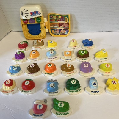 Vintage V Tech 0715 ABC Food Fun Interactive kids Toy Yellow Ivory Working