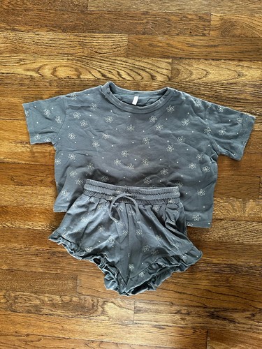 Rylee And Cru Blue Daisy Toddler Girl Shorts Set 2/3