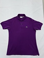 Polo Lacoste viola cotone piqué uomo M vestibilità classica manica corta
