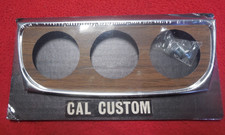 Nos Vintage Cal Custom 2 18 Gauge 3 Gauge Dash Panel Woodgrain Gasser Day 2 Nos Vintage Cal Custom 2 18 Gauge 3 Gauge Dash Panel Woodgrain Gasser Day 2