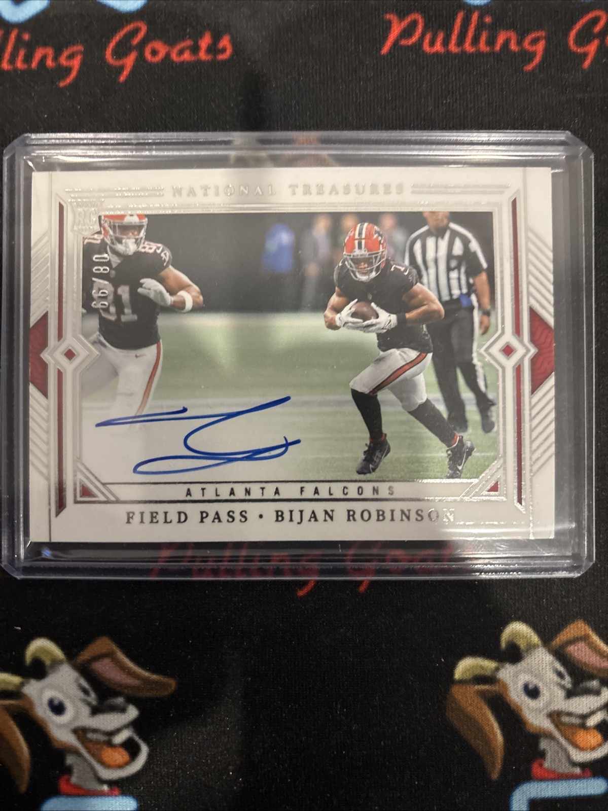 Bijan Robinson - 2023 Panini National Treasures - Rookie Auto Field Pass /99 RC