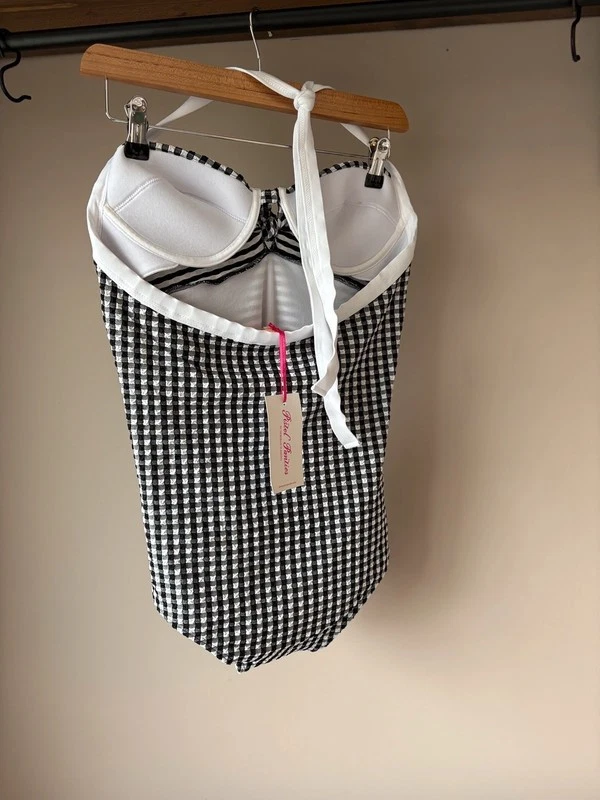 Pistol Panties Black & White Gingham Swimsuit – UK 12 / M – RRP £159 - Designer - Image 4 of 4