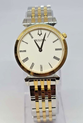 BULOVA REGATTA WOMEN'S WATCH STAINLESS STEEL TWO-TONE WHITE DIAL MB5-348
