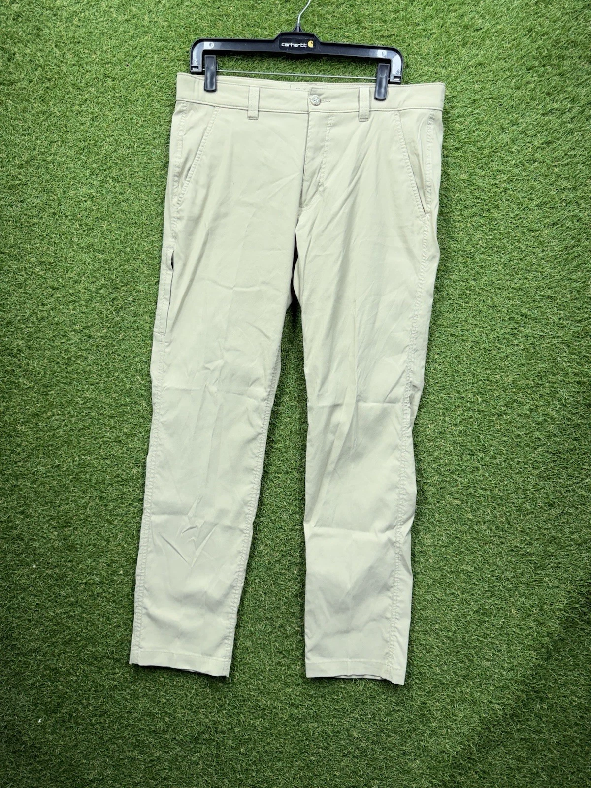 Eddie Bauer Travex Pants Mens 33x32 Horizon Guide Flex Performance Hiking Beige