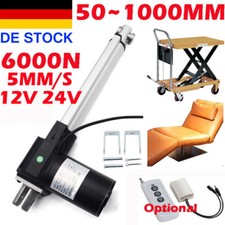 12V 24V 6000N Elektrischer Linearantrieb 50mm 600mm 1000mm Linear Actuator Motor