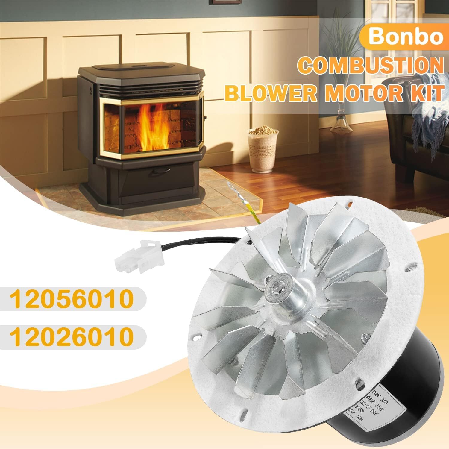 Pellet Stove Combustion Exhaust Blower Motor for Whitfield Advantage 12056010 