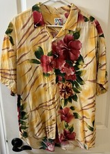 Jams World Surf Hawaiian Floral Tropical Colorful Shirt Size Large L
