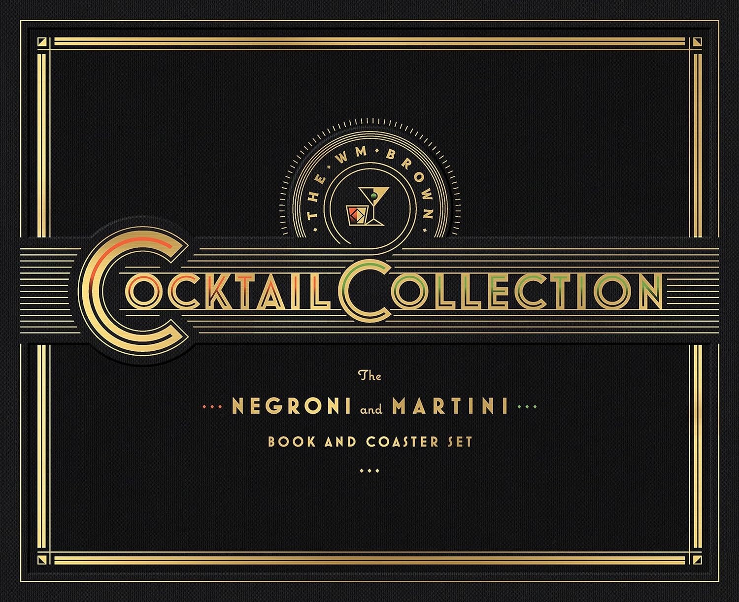 The Wm Brown Cocktail Collection: The Negroni and The Martini: Book and Coaster