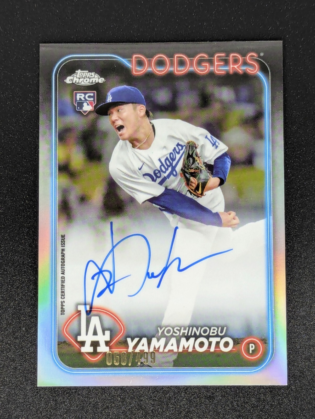 Yoshinobu Yamamoto 2024 Topps Sapphire Rookie RC Auto #CSAYY /25 
