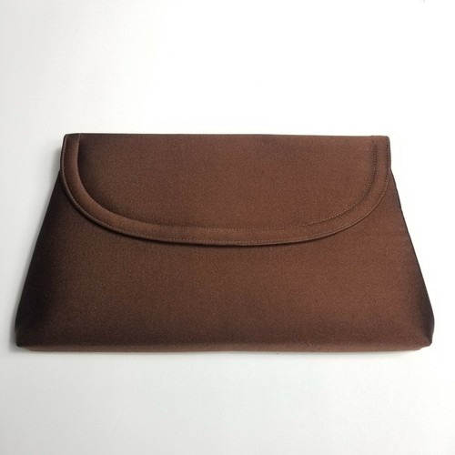 Vintage Miss Lewis Clutch Handtasche Schultertasche schwarz Frontklappe braun - Bild 3 von 9