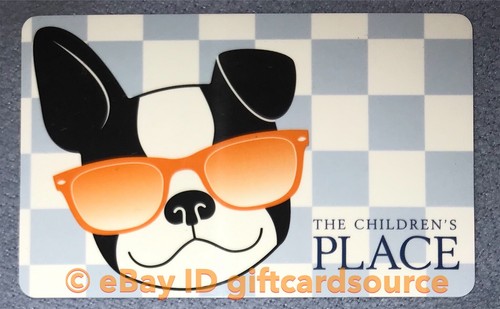 THE CHILDREN’S PLACE GIFT CARD "BLACK & WHITE DOG W/ORANGE SUNGLASSES" NO VALUE - Picture 1 of 1