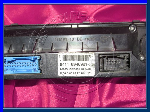 BMW 5 6'ies E60 E61 E63 E64 CLIMATE HEATER AIR CONDITIONER CONTROL PANEL 6946981 - Picture 3 of 4