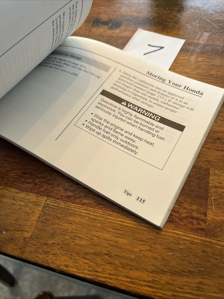 Honda XR100R 2003 manual del propietario Foto 2 de 4