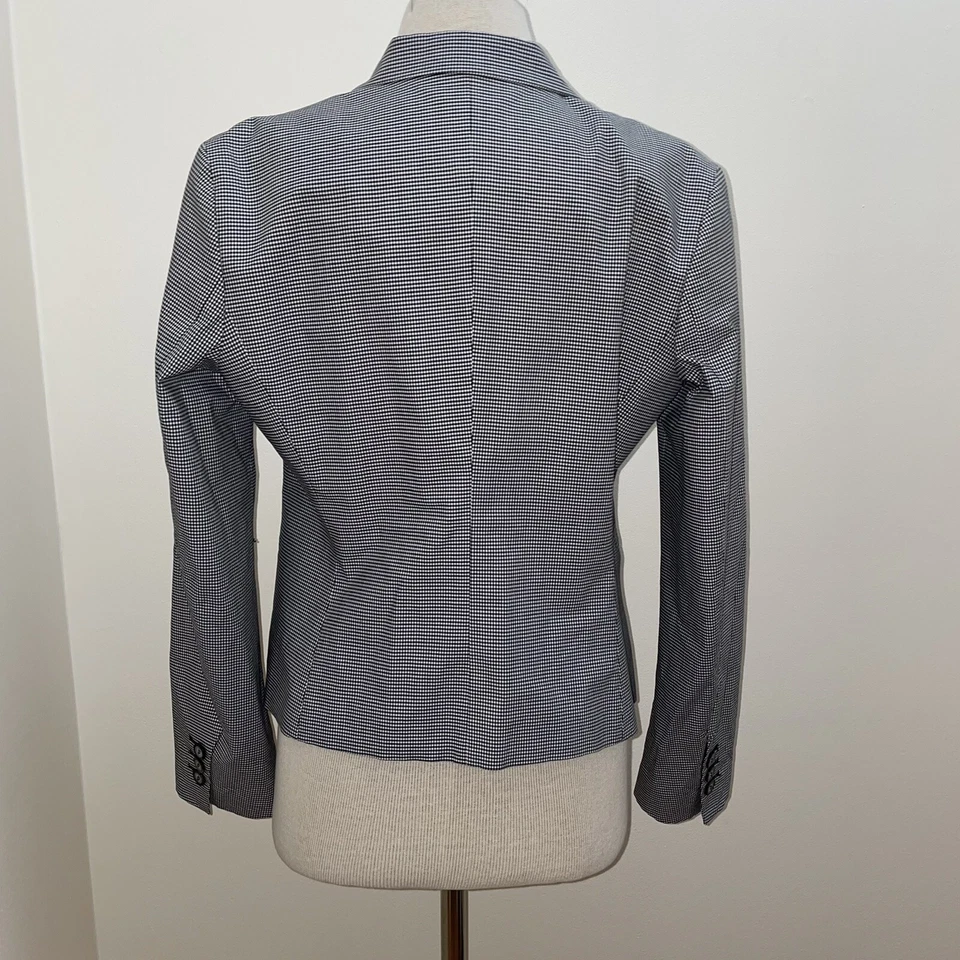 Stile Benetton черный и белый клетчатый одна кнопка структурированный блейзер размер большой - Изображение 4 из 4