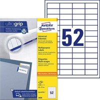 Avery Zweckform 3650 Universal Etiketten (5.200 Klebeetiketten, 48X21Mm Auf A4,