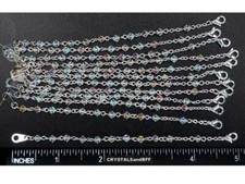 1 or 12 Crystal AB Silver Plated MINI 4mm Baby Birthstone Bracelet, 5 inch, P358