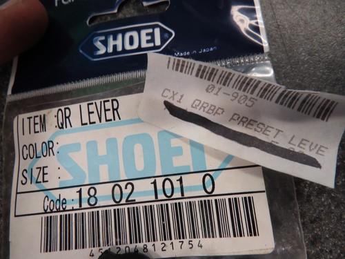 NOS Shoei QR Preset Lever Kit Fits: CX1 Helmet 18021010 01-905 - Bild 2 von 4