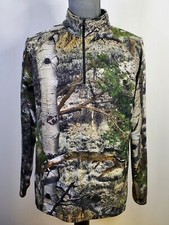 Mossy Oak Sweatshirt Mens Sz Medium Brown Camo Pullover Outdoor Hunt EUC