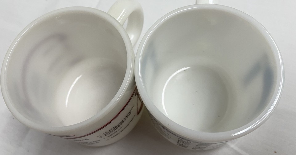 Cups Vintage Weight Liquid Conversion Tables 8 oz Capacity Set of 2