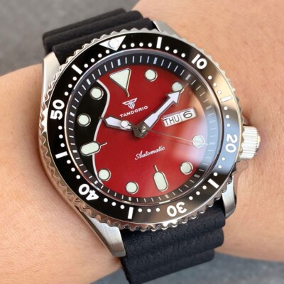 20ATM Classic Two Tone Sapphire SKX007 Diver Men NH36A Automatic WristWatches