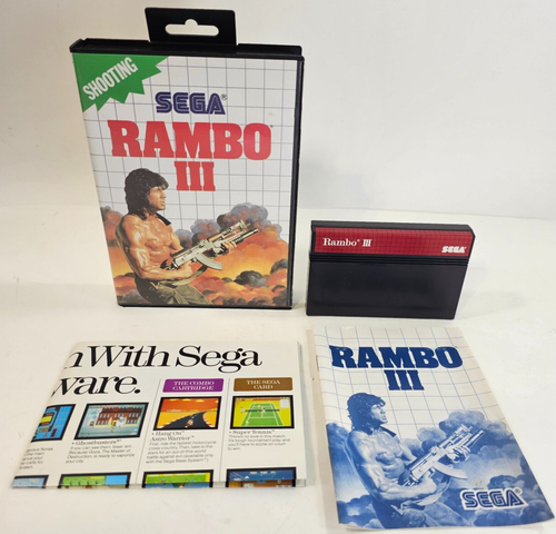 Jeu Vidéo Rétro Rambo III - Sega Master System - Version PAL Complète (CIB) - 1988 - Très Bon état
