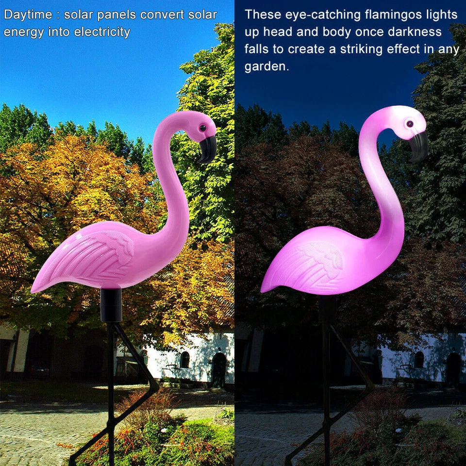 Flamingo Solarleuchte Solarstecker mit . Solarlampe Gartenlampe Rasen Licht - Bild 4 von 4
