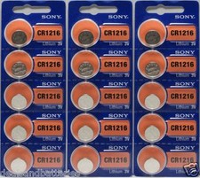 CR 1216 Sony Battery Lithium 3V CR1216 Original New Batteries x 15
