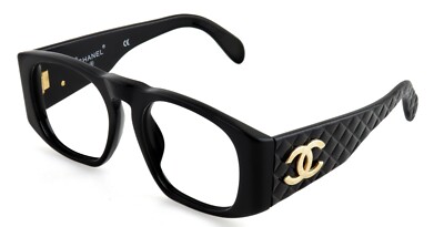 New CHANEL 01450 94305 Black Gold CC Cocomark Eyeglasses