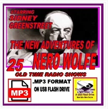 NEW ADVS OF NERO WOLFE 25 Unique Old Time Radio Shows OTR MP3 On USB Flash Drive