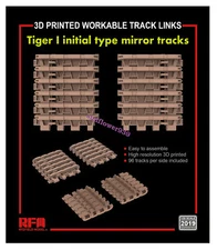 Ryefield RM2019 1/35 3D PRINTED TRACK LINKS Tiger I Initial Type Mirror Tracks
