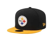 New Era 59Fifty Men Women Cap Pittsburgh Steelers Black Gold Fitted Size Hat