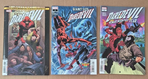 Daredevil # 8 (rare recalled error) Giant Size 1, Woman without Fear 1, NM, 2024