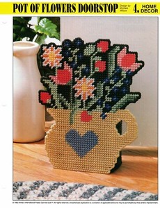 Pot Of Flowers Doorstop Plastic Canvas Pattern By Annie's Attic