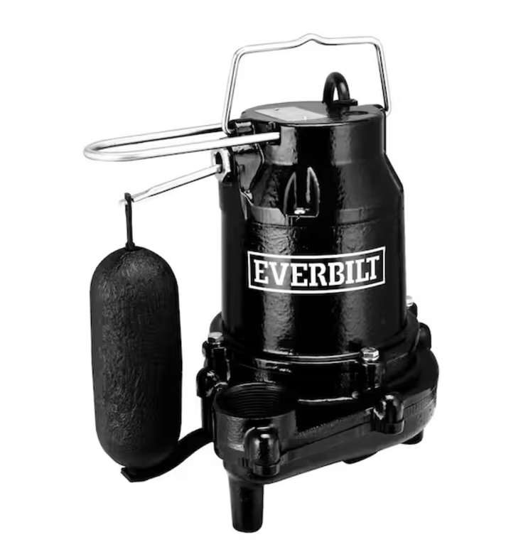 Everbilt HDS75 3/4 HP Professional Sump Pump - Black! QUALITY! HEAVY!