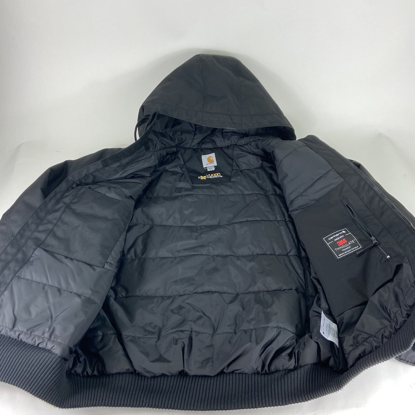 Carhartt Men's Yukon Extremes Insulated Active Hooded Jacket Black Sz Large eBay
