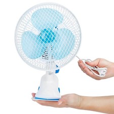 8.6in Clip on Fan Electric Corded Baby Stroller Table Tops Fan 2 Speeds Portable
