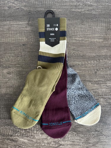 Stance Casual Crew Socks - Icon Mixed 3 Pack - Unisex Size MEDIUM (NWT)