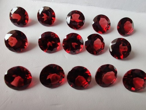 Natural Garnet Round Shape Calibrated Faceted Cut Gemstones 3mm-20mm - Picture 2 of 10