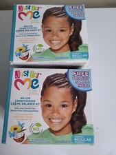 Just For Me Children No Lye Conditioning Creme Relaxer Kit Reg Soft lot of 2