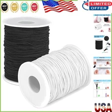 2 Rolls of 1.5mm Elastic String - Perfect for Jewelry Making & Sewing Projects