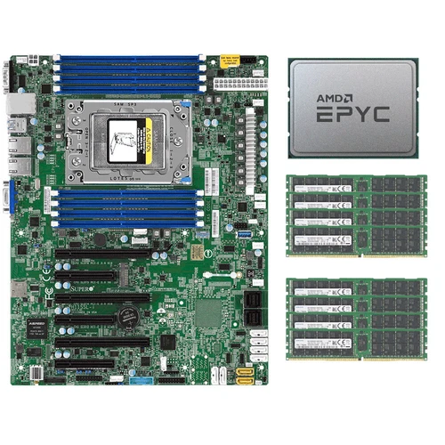 AMD EPYC 7551 CPU 32 Cores + Supermicro H11SSL-i Motherboard +8x 32GB 2133P RAM