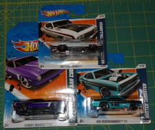 3X - Hot Wheels 2011 - Ford Torino Talladega '69, Plymouth Duster Thruster, Cuda
