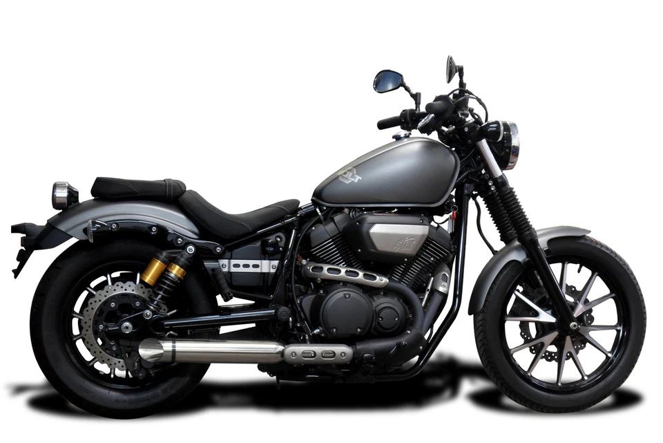 Yamaha Bolt XV950 Delkevic Corte Corte Corte Deflector 16" Acero Inoxidable Silenciador Deslizable 14-21 Foto 3 de 4